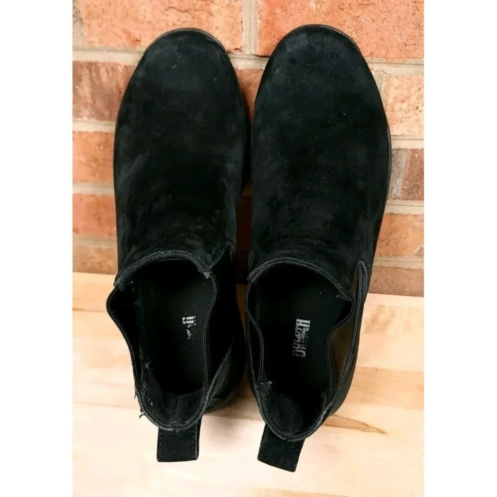 Duluth Trading Co Wild Boar Slip On Black Suede Leather Boots Mens 11 D